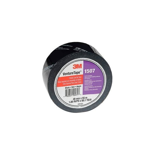 3M 8482; VentureTape 1507PRTD-Q130 UV Resistant Line Set Tape 2 IN x 60 Yards Black